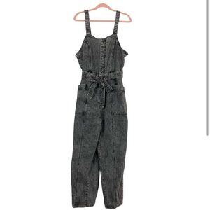 Women's Gray Denim Jumpsuit